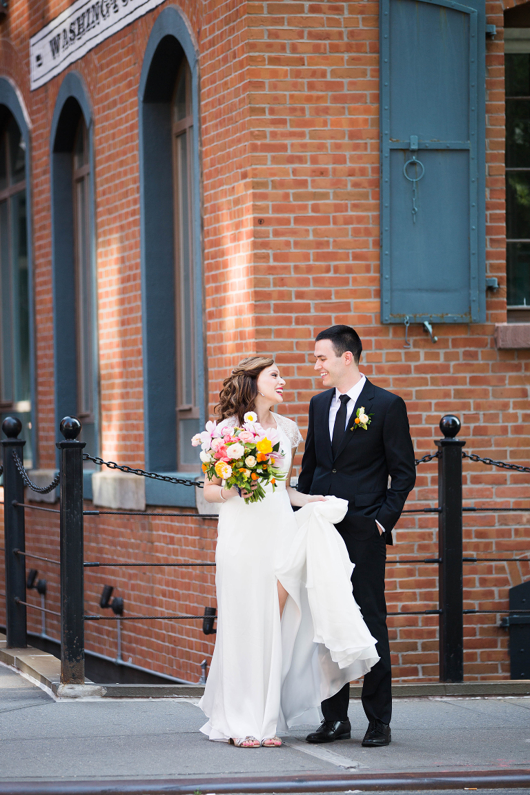 first look wedding portraits