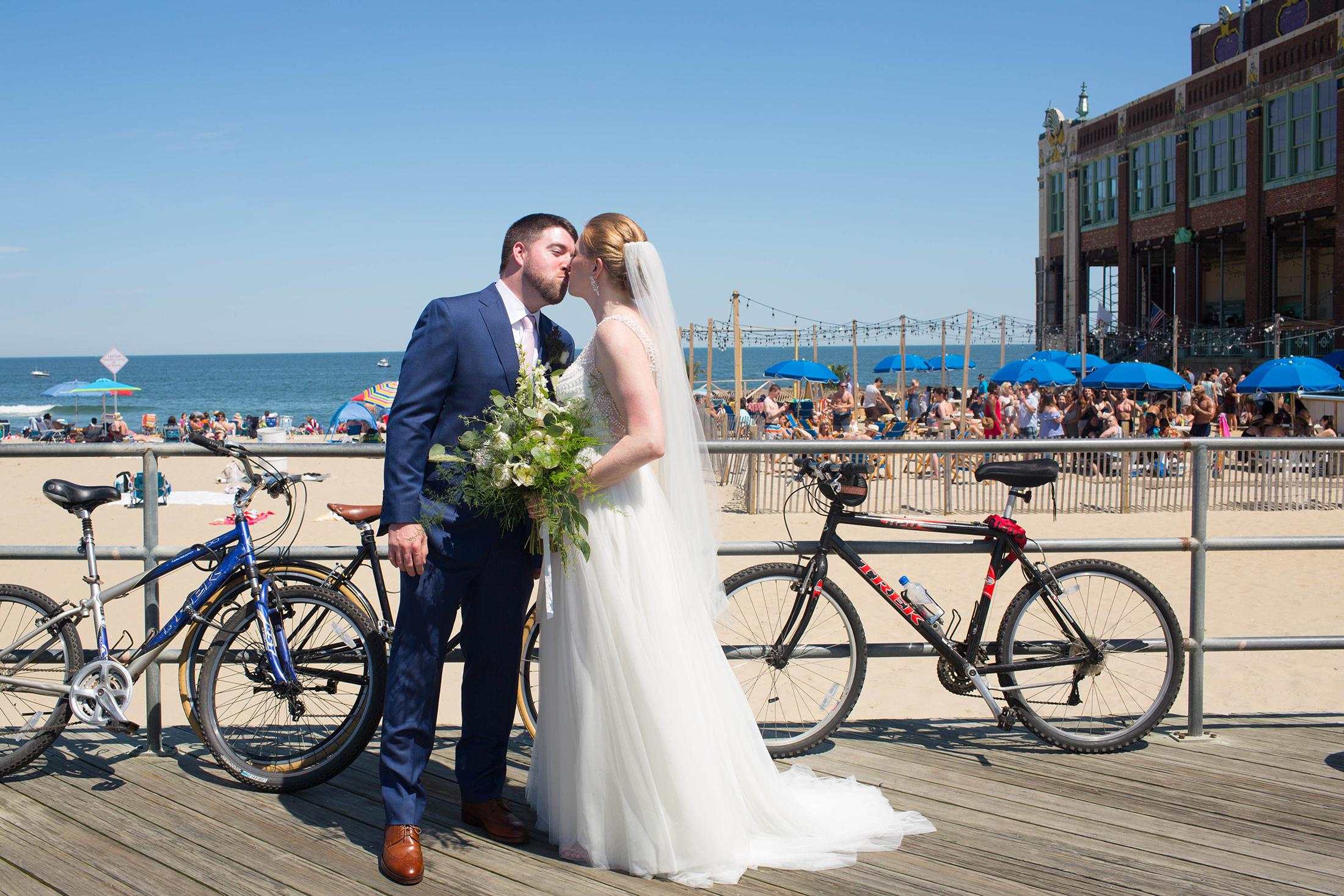 Asbury Park boardwalk wedding photos