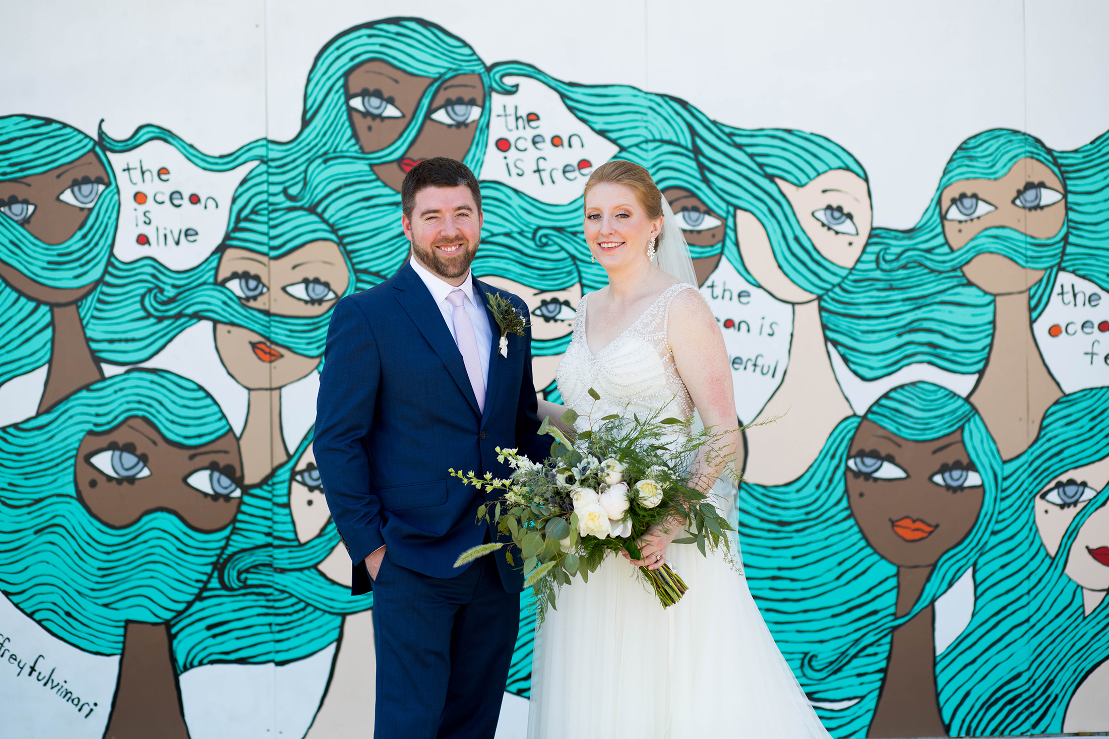 Asbury Park boardwalk wedding photos
