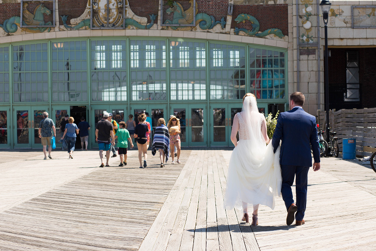 Asbury Park boardwalk wedding photos