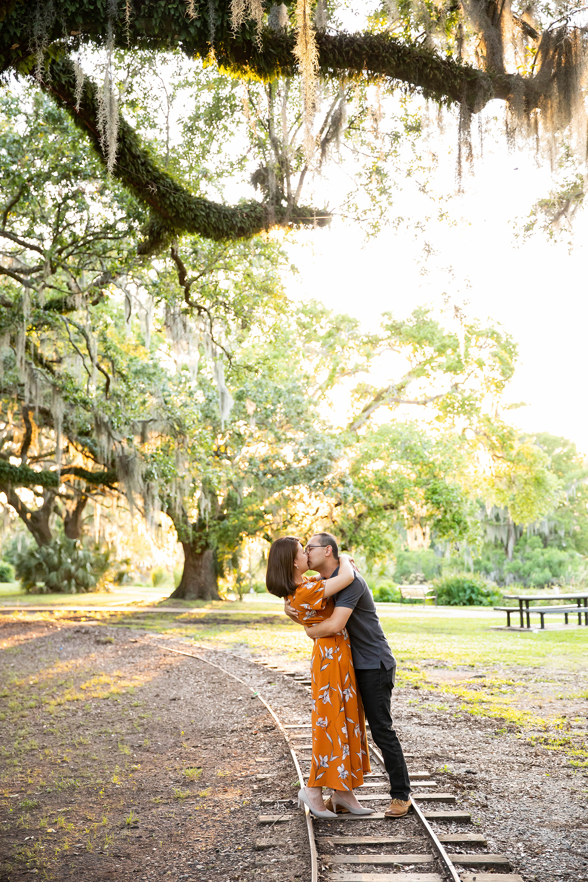 New Orleans engagement photography in City Park