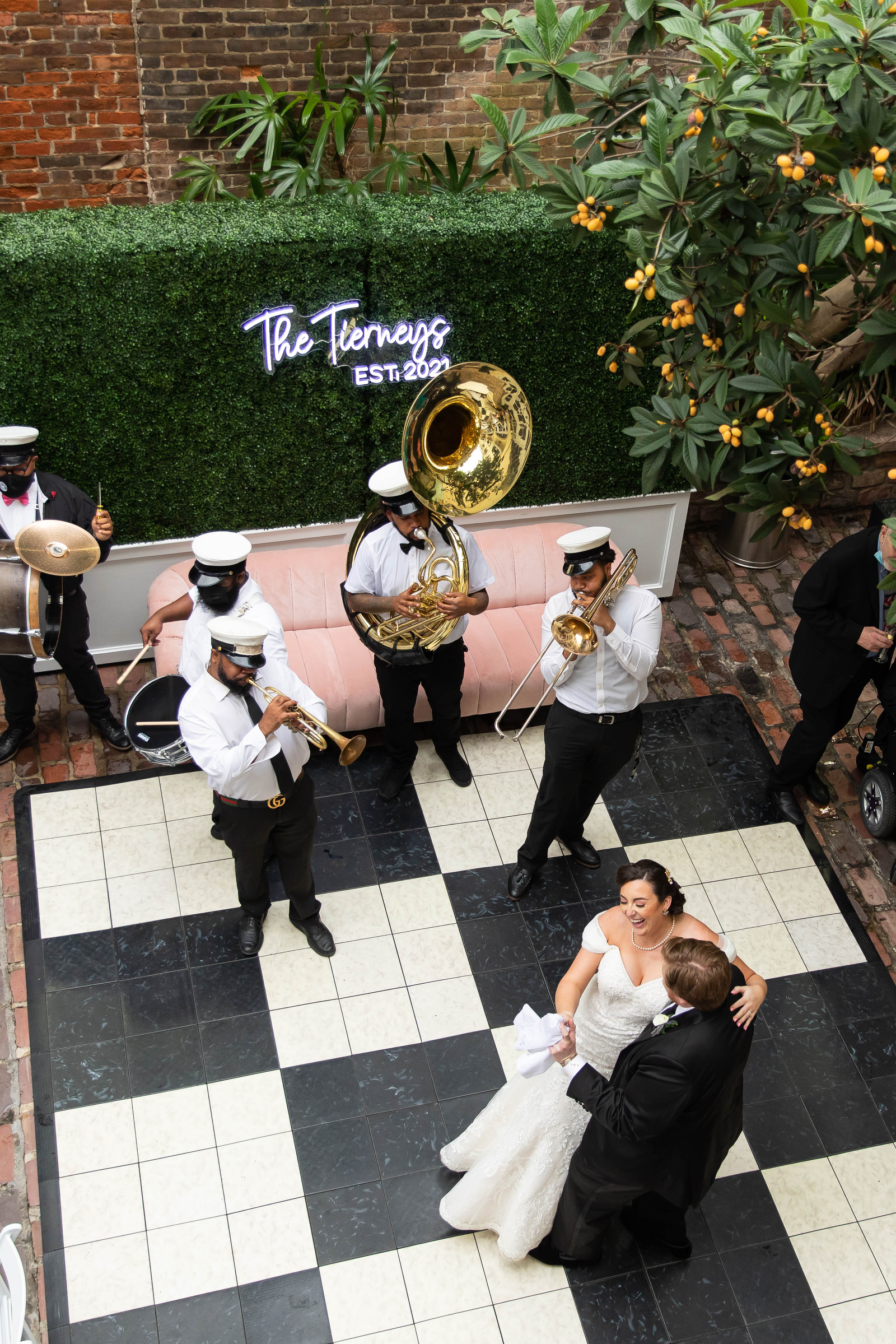 Courtyard wedding at Hotel Le Marais in New Orleans