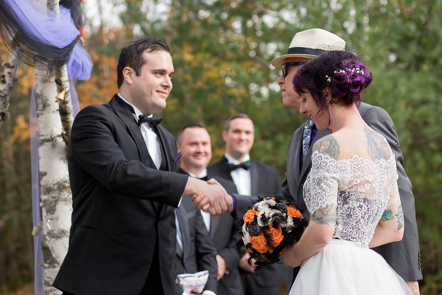 Halloween themed wedding
