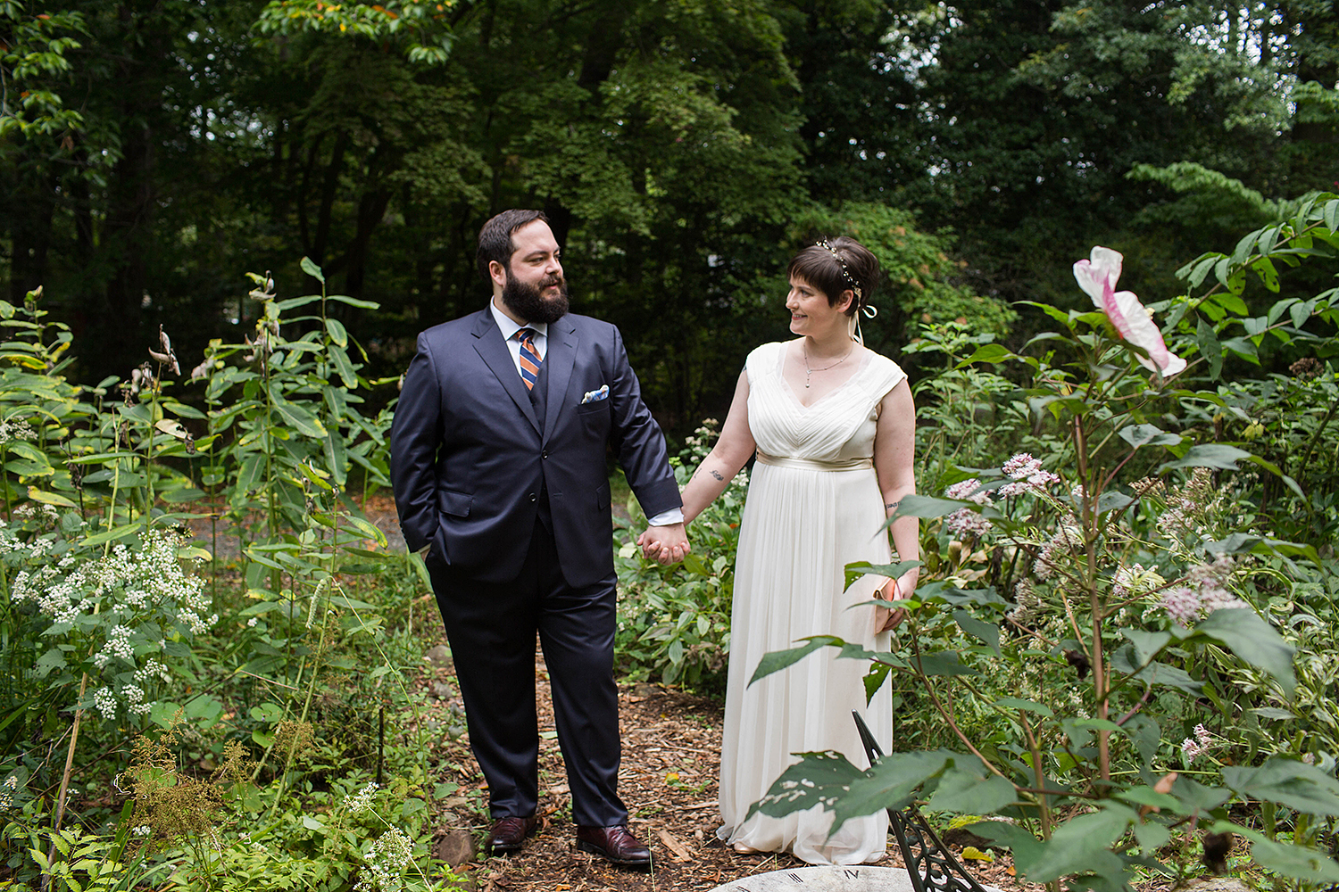 Chris and Sally's wedding at Thielke Arboretum in Glen Rock, NJ