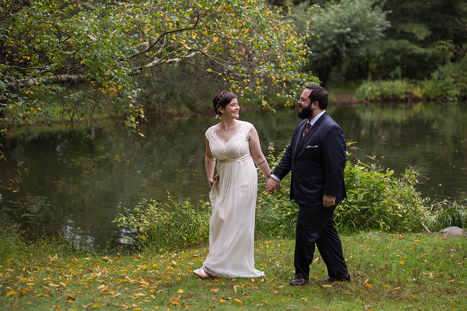 Chris and Sally's wedding at Thielke Arboretum in Glen Rock, NJ