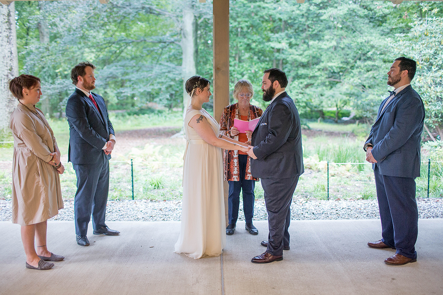 Chris and Sally's wedding at Thielke Arboretum in Glen Rock, NJ