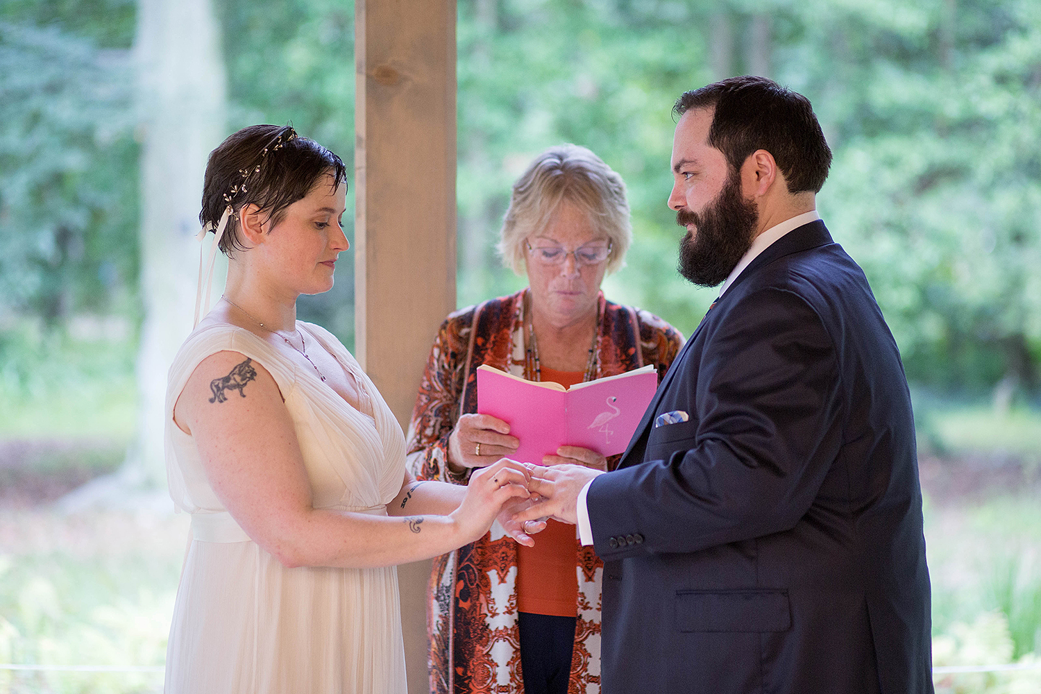 Chris and Sally's wedding at Thielke Arboretum in Glen Rock, NJ