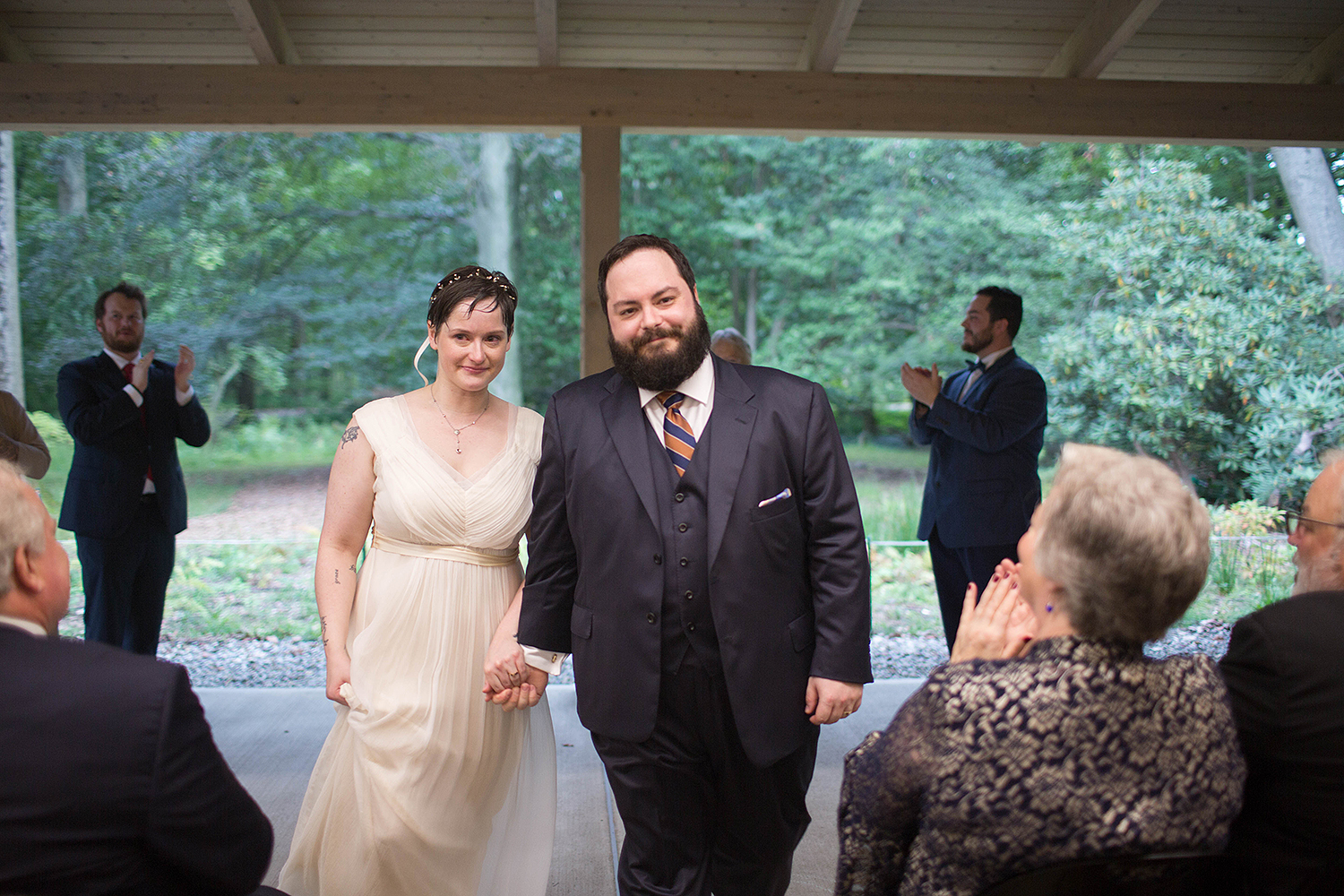 Chris and Sally's wedding at Thielke Arboretum in Glen Rock, NJ