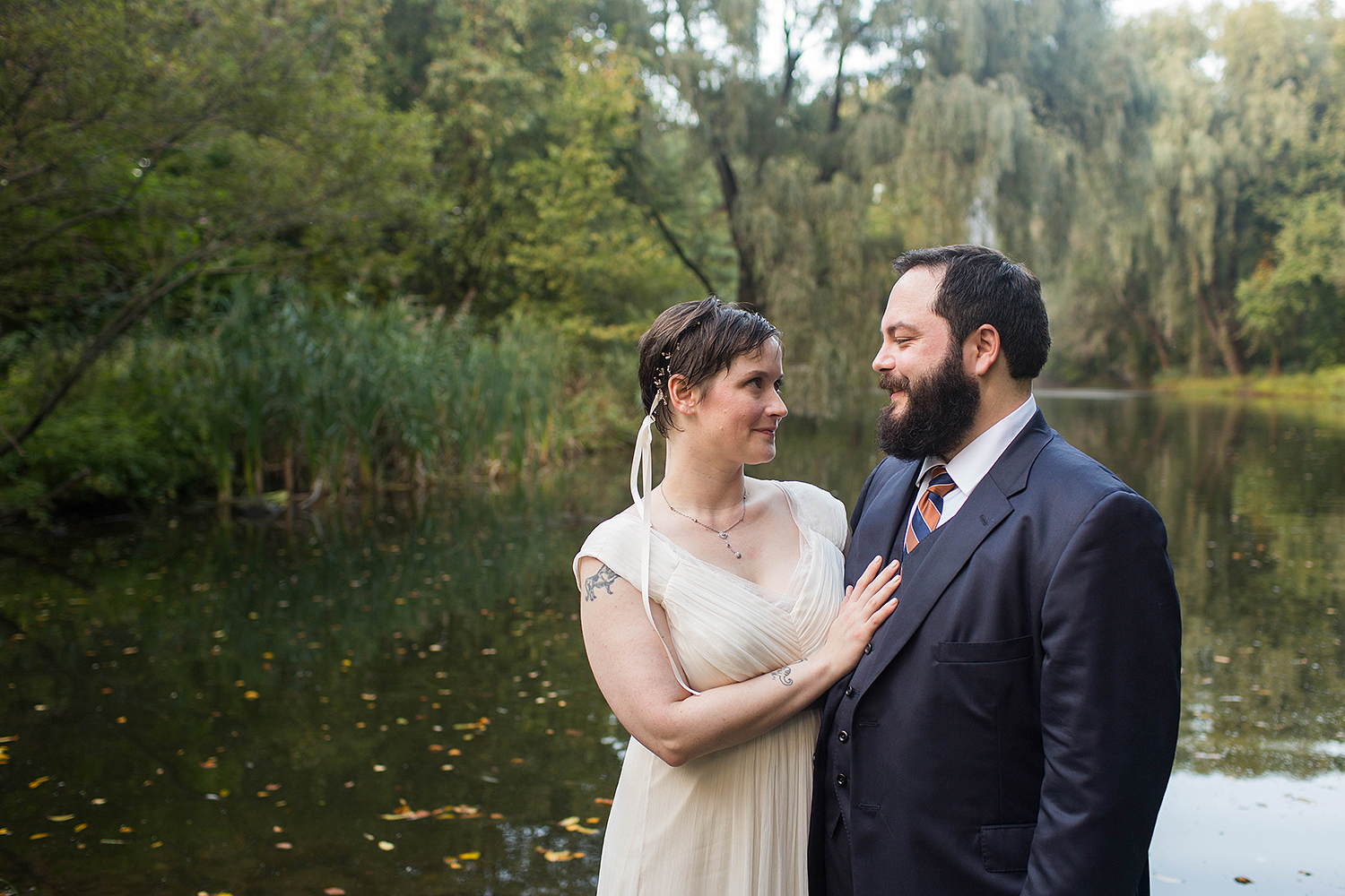 Chris and Sally's wedding at Thielke Arboretum in Glen Rock, NJ