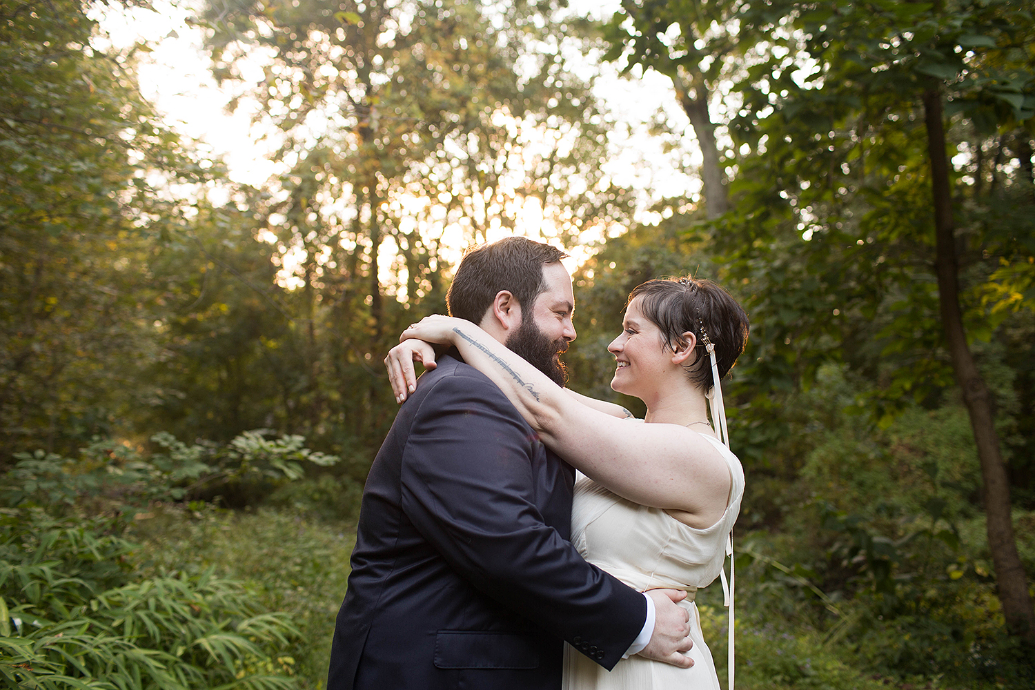 Chris and Sally's wedding at Thielke Arboretum in Glen Rock, NJ