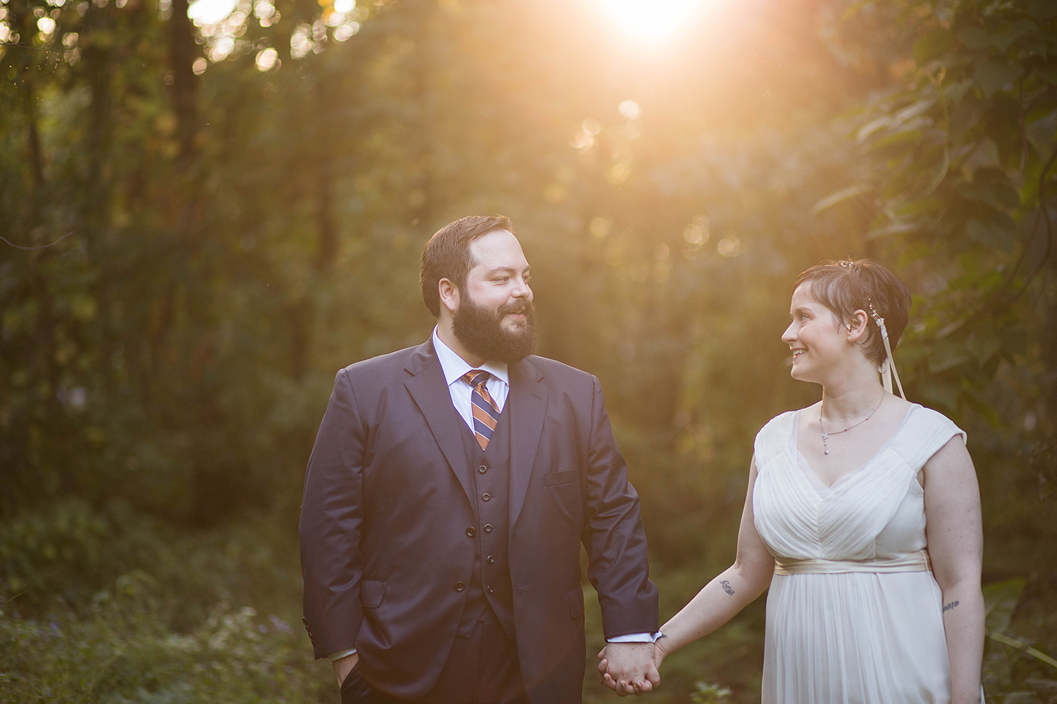 Chris and Sally's wedding at Thielke Arboretum in Glen Rock, NJ