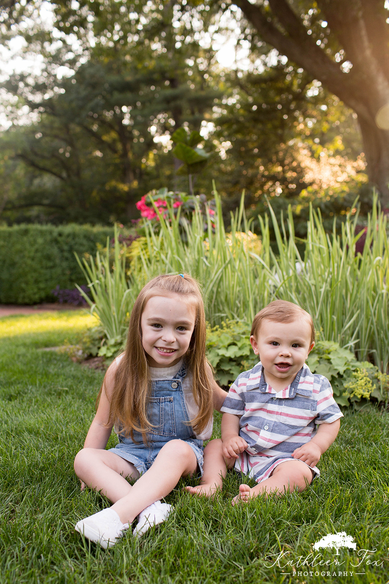 Family photos at Frelinghuysen Arboretum in Morristown NJ