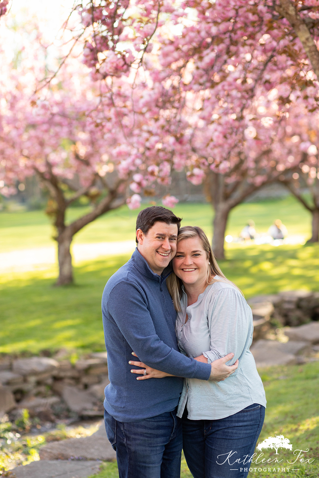 Family photos during cherry blossom season in Hurd Park, Dover NJ